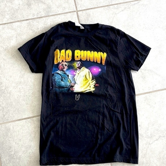 Tops - Black T-“Bad Bunny”